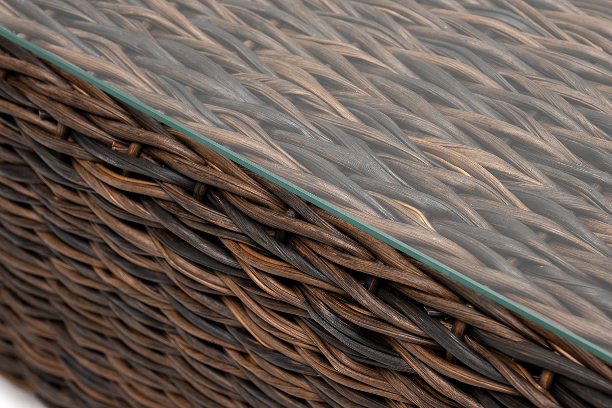 Журнальный столик Капучино из искусственного ротанга (гиацинт), цвет коричневый фото 4