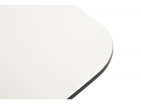 Журнальный стол Верона из HPL 120х65, H40, каркас белый муар, цвет столешницы молочный