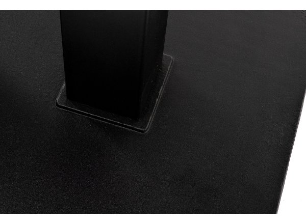 Обеденный стол Каффе из HPL 140х70см, цвет серый гранит, подстолье двойное черное