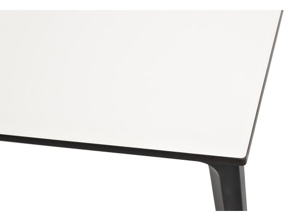 Обеденный стол Малага из HPL 160х80см, цвет молочный, каркас черный фото 6