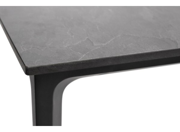Обеденный стол Малага из HPL 160х80см, цвет серый гранит, каркас черный