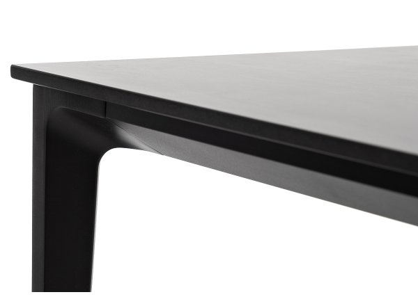 Обеденный стол Малага из HPL 160х80см, цвет серый гранит, каркас черный
