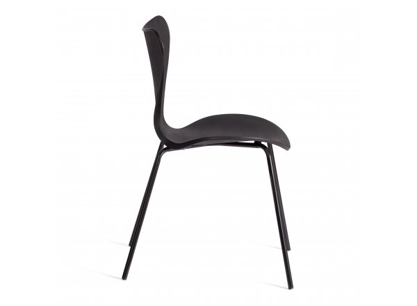 Стул Якобсен/Jacobsen (мод.DC 102-1) пластик/металл, 45х54.5х80см, черный/черный фото 2