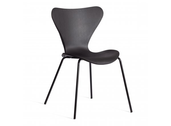 Стул Якобсен/Jacobsen (мод.DC 102-1) пластик/металл, 45х54.5х80см, черный/черный