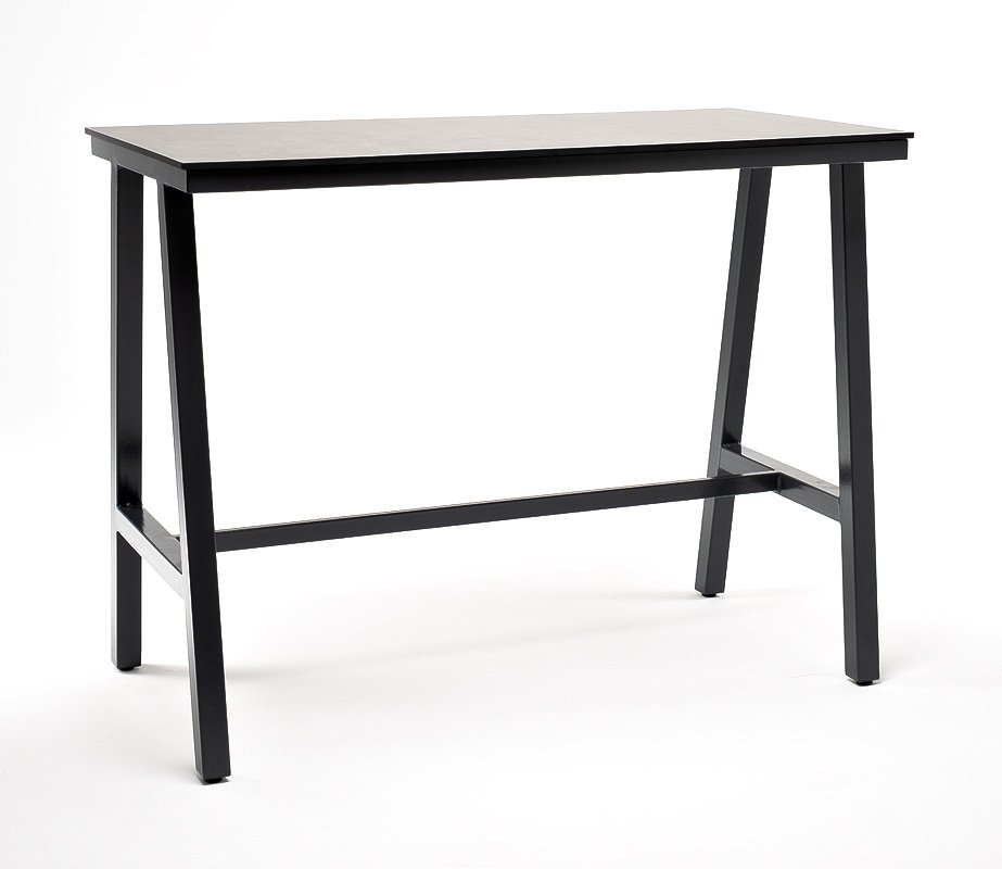 Стол барный Рио из HPL 140х70см, H110, цвет столешницы серый гранит